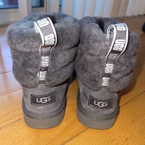 NEW UGG Fluff Mini Quilted Charcoal Women's Boots 1098533-CHRC Size 8 no box